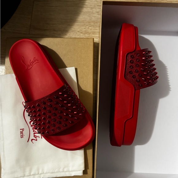 Mens christian Louboutin slides - Picture 3 of 3